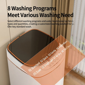 Mini-lave-linge à chargement par le haut, corps en plastique, électrique, semi-automatique, 2,1-4,5 kg, portable pour la maison - Product Image 5