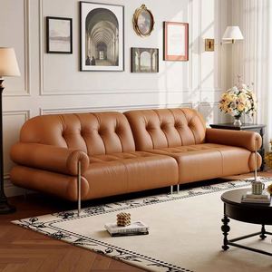 Sofá Estilo Francés Color Crema, Modelo Dark Sugar Cloud, para Espacios Pequeños, Estilo Lujoso, Sofá de Tela con Patas Altas - Product Image 3