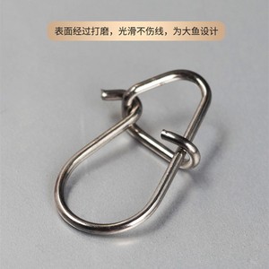 Ztc236 เข็มกลัดรูปน้ำเต้า สแตนเลสสตีล ตะขอเกี่ยวเหยื่อตกปลา แบบเปิดโลหะ 100 แพ็ค สีเงิน - Product Image 2