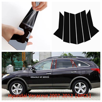 Convient pour Hyundai Veracruz PALISADE Veloster accessoires extérieurs de voiture noir brillant colonne centrale autocollant porte fenêtre décoration