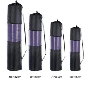 various sizes portable durable waterproof drawstring polyester carry bag for yoga mat