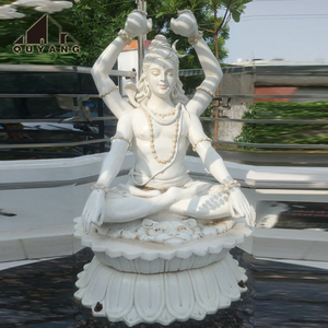 QUYANG - Escultura de Mármol Personalizada de Dios Hindú de la <span class=keywords><strong>India</strong></span>, Tamaño Real, para Templo al Aire Libre, Estatua del Dios Krishna - Product Image 6
