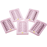 Bulu Mata Palsu Serat Sintetis 3D Grosir, Natural Wispy Full Strip Lashes untuk Salon dan Riasan Sehari-hari