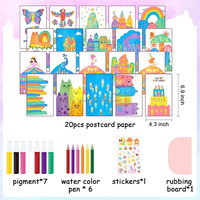 Kit d'art créatif de papier à gratter Arc-en-ciel Magique avec raclette, Kit d'art à gratter Arc-en-ciel, Cartes postales DIY, Cadeaux d'art à gratter