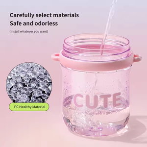 Leak Free Water Bottle Kids Reusable Leakproof <b>Plastic</b> Wide Mouth 650ML Drink Bottle With Handle Strap Carrier for Camping - Product Image 3