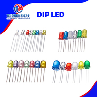 Diode à Puce LED LXR Traversante Blanche Rouge Verte Bleue Jaune Ambre RGB 1.8mm 3mm 5mm 8mm 10mm 546 504 Ronde Chapeau de Paille Ovale DIL