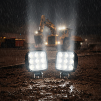 Phare de travail LED 4 pouces 45W en aluminium, étanche, faisceau spot et large, pour conduite tout-terrain, SUV, bateau, 4x4, 4WD, éclairage extérieur automobile 12V