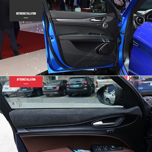 Cubiertas superiores <span class=keywords><strong>de</strong></span> <span class=keywords><strong>puerta</strong></span> <span class=keywords><strong>de</strong></span> coche en <span class=keywords><strong>Alcantara</strong></span> cubierta <span class=keywords><strong>de</strong></span> <span class=keywords><strong>puerta</strong></span> <span class=keywords><strong>de</strong></span> coche personalizada para Alfa Romeo Stelvio 2018-2020 pegatina en el interior <span class=keywords><strong>de</strong></span> la <span class=keywords><strong>puerta</strong></span> del coche - Product Image 3