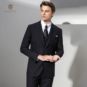 Итальянский стиль, британский крой, 100% шерсть, однобортный мужской костюм, деловой и формальный, высококачественный, для мужчин - Product Image 2