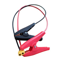 Pince crocodile enveloppée 15A et fiche banane de 4MM avec câble en silicone 1M 14awg
