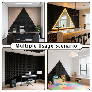 Tấm âm thanh màu đỏ và đen âm thanh bằng chứng bọt tường chống cháy & tiếng ồn hủy bỏ hấp thụ tiếng vang - Product Image 4