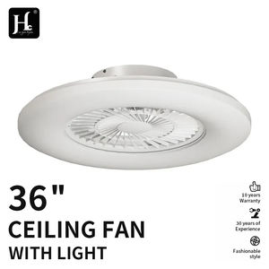 Plafonnier LED moderne avec ventilateur, éclairage de plafond à intensité variable avec télécommande, ventilateur à vitesse réglable - Product Image 2