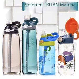 Botella de Agua Tritan Extra Grande de 1000 ml, para Niños, Estudiantes, Deportes al Aire Libre de Verano, Vaso de Plástico Portátil, Logotipo Personalizado - Product Image 5