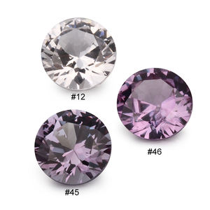 Оптовая продажа заводская цена 3 мм до 8 мм круглый блестящий огранка #45 Александрит изменение цвета синтетический корунд - Product Image 4