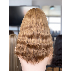 Pelucas Judías Kosher de Cabello Europeo Liso Rizado Rubio de un Solo Color con Encaje Frontal Transparente HD sin Pegamento para Mujer, Talla Pequeña - ¡Gran Oferta! - Product Image 5