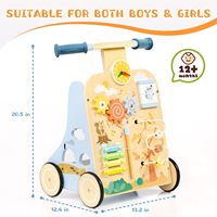 Bébé en bois multifonctionnel avec puzzle Groupe d'âge pour les tout-petits Comprend un volant en forme