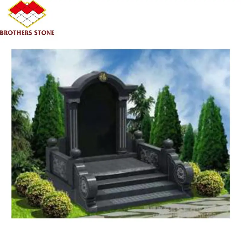 Rifornimento della fabbrica in granito moderno stile cinese lapide monumento pietra tombale su misura memoriale cimitero giardino europeo pietra naturale