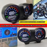 Para Zanella Rx150 MAX125 RX110CG TITAN150 Fan150 Motocicleta Instrumento electrónico 12V Negro