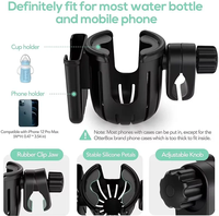 Universel 360 Rotatif Poussette Porte-Gobelet Portable Flexible Bébé Landau Chariot Rack Téléphone Tasse D'eau Bouteille De Lait Accessoires Voyage