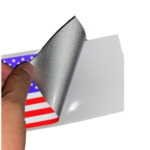 Autocollants réfléchissants <span class=keywords><strong>drapeau</strong></span> américain 5x3 pouces, lot de 3, imperméables et résistants aux UV pour véhicules - Product Image 1