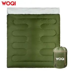 WOQI Camping Hot Sale Leichter Umschlag 2 oder 3 Personen 210T Polyester Ripstop Schlafsack