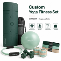 Kit d'accessoires de yoga et fitness en gros pour la maison : tapis de yoga, bande de résistance, ballon de yoga, poids de cheville pour marques
