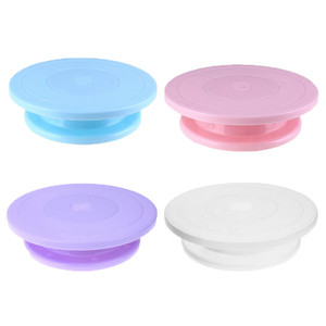 MJ Modern Design Cookies Pan Baking Tool Plastic Cake Plate Turntable Anti-skid Round Cake Decorating Rotary Table