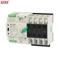 Commutateur de transfert automatique triphasé 4P 63A 100A 125A Classe PC ATS double alimentation sur rail DIN 10kA <8ms pour système solaire photovoltaïque