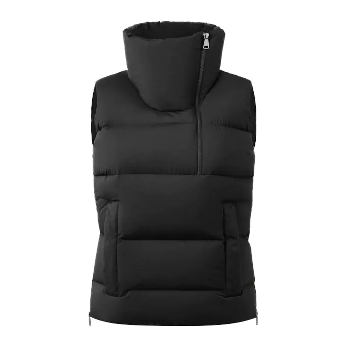 Bán Buôn Tùy Chỉnh Ấm Áp Và Thoải Mái Cao Collared Vest Của Phụ Nữ Điều Chỉnh Phù Hợp Với Polyester Shell Xuống Điền Vest Với Túi