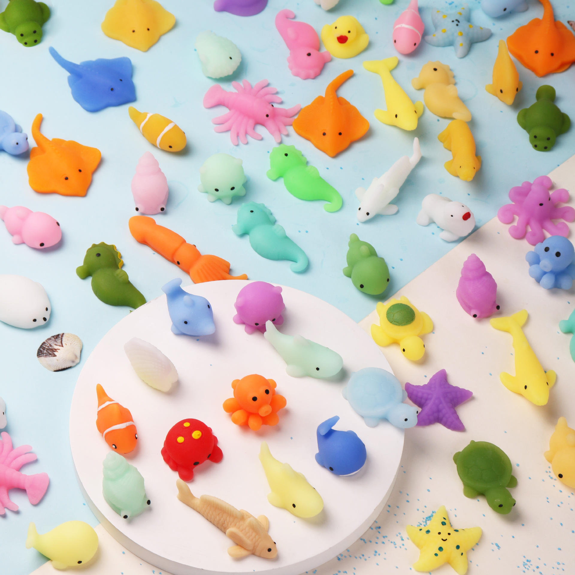 Adorable Marine Life Squeeze Sensory Fidget Toy Anti-Anxiety Stress Relief for Adults & Kids 5-7 Years Made of EVA