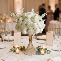 H-967 Roses en soie pour centres de table de mariage, décorations florales, boules de fleurs artificielles pour table