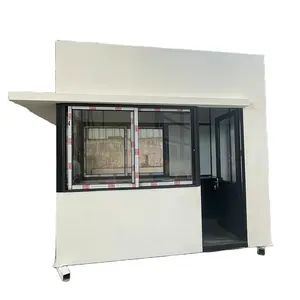 Customized Low Price Prefab Sentry Box/Steel Container Guard House Sentry Box for Security Guard/Security Booth Kiosk