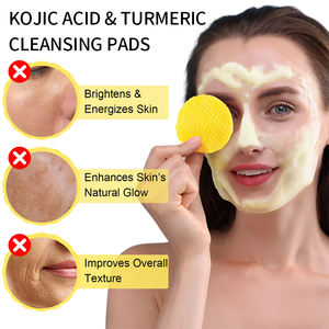 Almohadillas Exfoliantes de Tela de Algodón 100% Ecológicas al por Mayor con Ácido Salicílico, Ácido Kójico y Cúrcuma para Limpieza Facial - Product Image 4