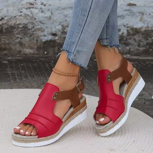 Sexy Summer Designer Fashion Elegant Women's <strong>Open</strong> <strong>Toe</strong> Wedge <strong>Platform</strong> Sandals Height Increasing <strong>Heels</strong> - Product Image 1