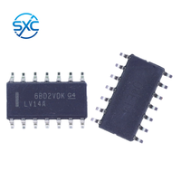 Circuit intégré électronique SYXC SOIC-14, six inverseurs Schmitt, circuit logique SN74LV14ADR