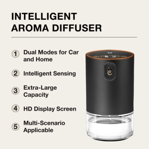 เครื่องกระจายกลิ่นหอมในรถยนต์แบบพกพาอัจฉริยะระดับไฮเอนด์ ไม่ใช้น้ำ พร้อมถังน้ำใสและหน้าจอ HD - Product Image 4