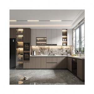 Meubles de cuisine et de salle de bain de style cour de luxe, modulaires, prêts à assembler, avec plan de travail en marbre, tiroirs coulissants de style shaker - Product Image 1