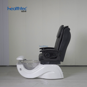 Silla de pedicura de color negro a precio mayorista con masaje de cuerpo completo y asiento, y tina para spa de pies. - Product Image 3