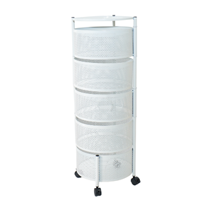 Étagère de rangement multifonctionnelle moderne non pliable en acier au carbone à cinq niveaux pour <span class=keywords><strong>cuisine</strong></span>, support à casseroles, étagère de rangement au sol pour l'organisation - Product Image 3