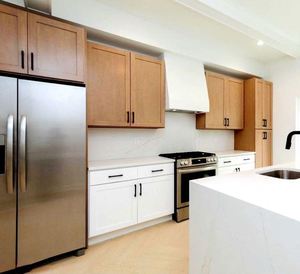 Gabinete de madera de lujo Almacenamiento de cocina personalizado Gabinete de cocina de diseño moderno para Villa - Product Image 5