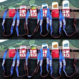 Neoprene Cup Sleeve with Shoulder Strap Cross Body Sleeve Neoprene Coozy Blank Stubby Cooler with Strap - Product Image 5