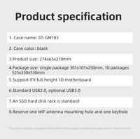 Boîtier en aluminium Mini-ITX Pc Desktop Office Computer Case Support Flex 1u PSU Support Itx Motherboard