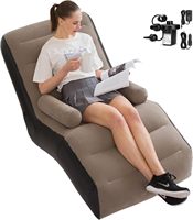 Sofá cama inflable perezoso para exteriores personalizado de alta calidad con cojín redondo Salón con bomba de aire