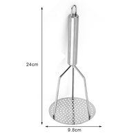 Aardappelstamper, handmatige stamper, heavy-duty roestvrijstalen aardappelstamper, puree-knijper, keukengerei voor groenten, babyvoeding, fruit