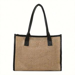 Bolsos de Mano de Rafia y Paja de Alta Calidad al por Mayor para Mujer, Bolsos de Playa para el Verano - Product Image 1