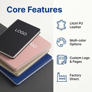 <span class=keywords><strong>Venta</strong></span> al por Mayor <span class=keywords><strong>de</strong></span> Cuadernos Personalizables A5 <span class=keywords><strong>de</strong></span> Cuero PU para Marca Corporativa - Product Image 2