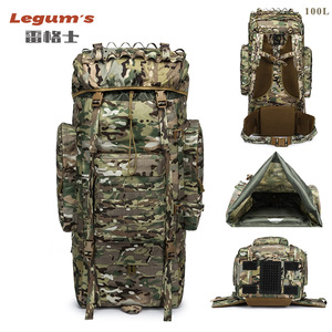 กระเป๋าเป้สะพายหลัง Legum's 100L ลายพราง สำหรับกิจกรรมกลางแจ้ง ความจุขนาดใหญ่ กันน้ำ ทนทานต่อการสึกหรอ - Product Image 1