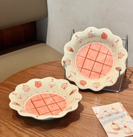 Ensemble de vaisselle en céramique motif nuage mignon, couleur sous-glaçure, style féminin, pour une personne, vaisselle de table de haute qualité pour la maison
