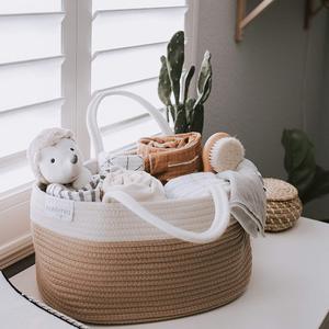 Panier de rangement pliable en corde de coton pour bébé, motif personnalisé, Offre Spéciale - Product Image 3