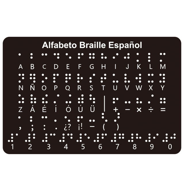 Spanish Braille Alphabet for Blind Children to Learn Sign Language and Teaching Aids Model Braille School Use